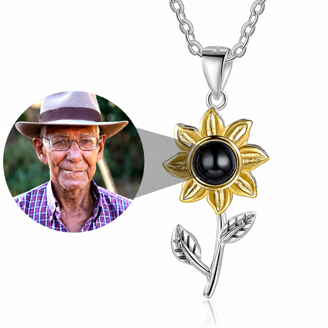 Collar de Girasol Con Foto Personalizada