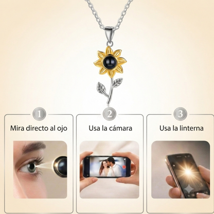 Collar de Girasol Con Foto Personalizada
