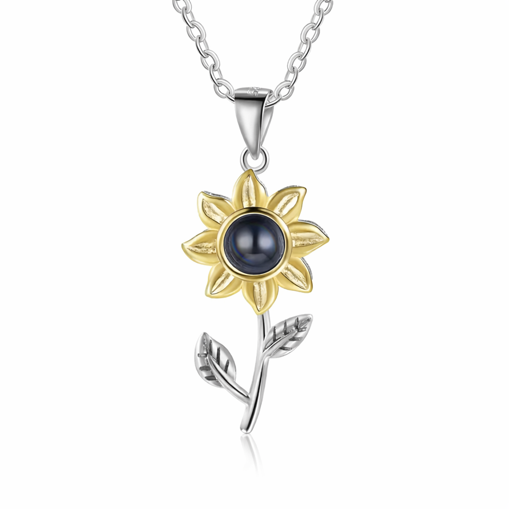 Collar de Girasol Con Foto Personalizada