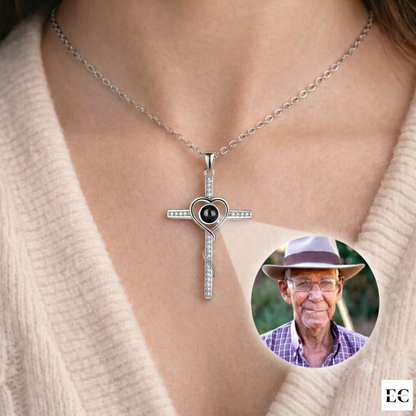 Collar De Cruz Foto Personalizada