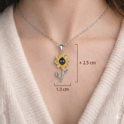 Collar de Girasol Con Foto Personalizada