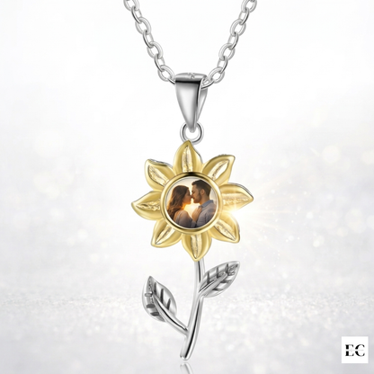 Collar de Girasol Con Foto Personalizada