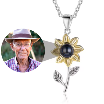 Collar de Girasol Con Foto Personalizada
